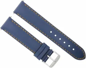 Signature II 7282,7345 Blue With Orange Stitching caribou granular territory spiny minimalist zoologist Ewatchparts 22mm Smooth Leather Watch Band Strap Compatible With Invicta 