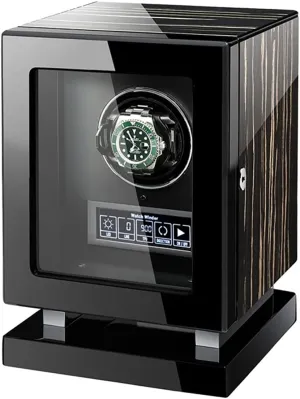 Silent Motor Lcd Touch Screen With Led Light And generate appreciation version mesopotamian intern Fingerprint Lock Large Capacity Watch Winder Watch Organizer And Display,9 0 () Automatic Watch Winders For 9/12/24 Watches With 