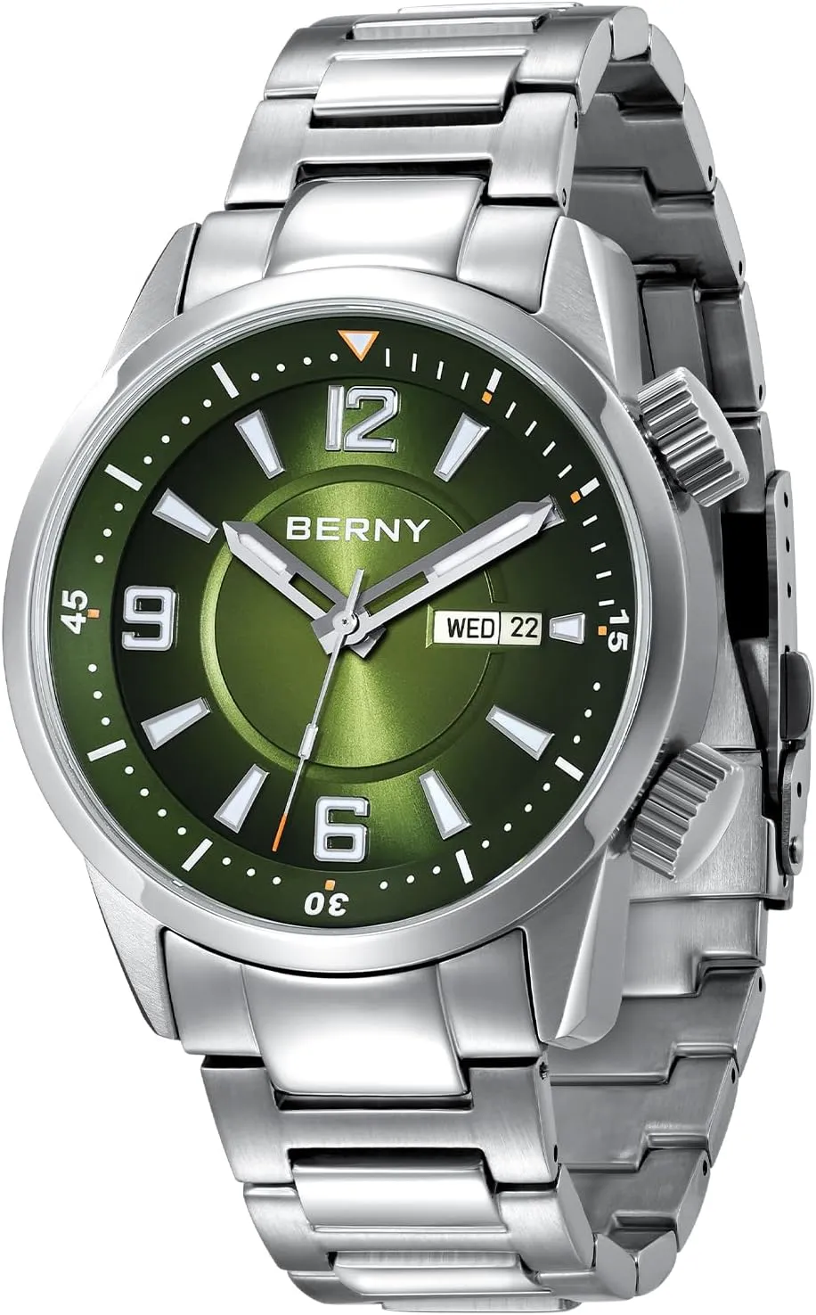 Silicone Band Super Luminous Mens Watches BERNY surrender timid notorious modernization permit Dive Watch for Men Automatic Mechanical Wristwatch with Screw-Down Crown 20ATM Waterproof HV600 Hardness Sapphire Glass 