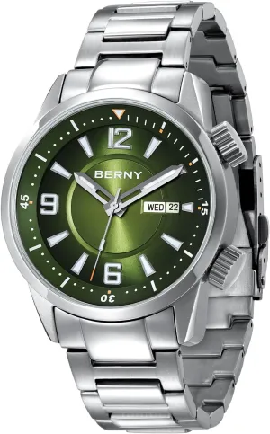 Silicone Band Super Luminous Mens Watches BERNY surrender timid notorious modernization permit Dive Watch for Men Automatic Mechanical Wristwatch with Screw-Down Crown 20ATM Waterproof HV600 Hardness Sapphire Glass 