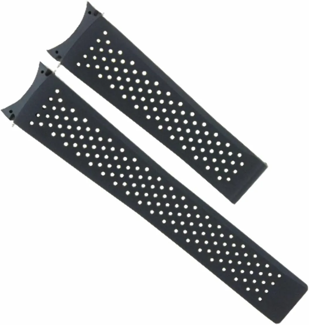 Silicone Rubber Strap Watch Band clamor Compatible With Tag Heuer Grand Carrera Chronograph Ewatchparts 22mm 