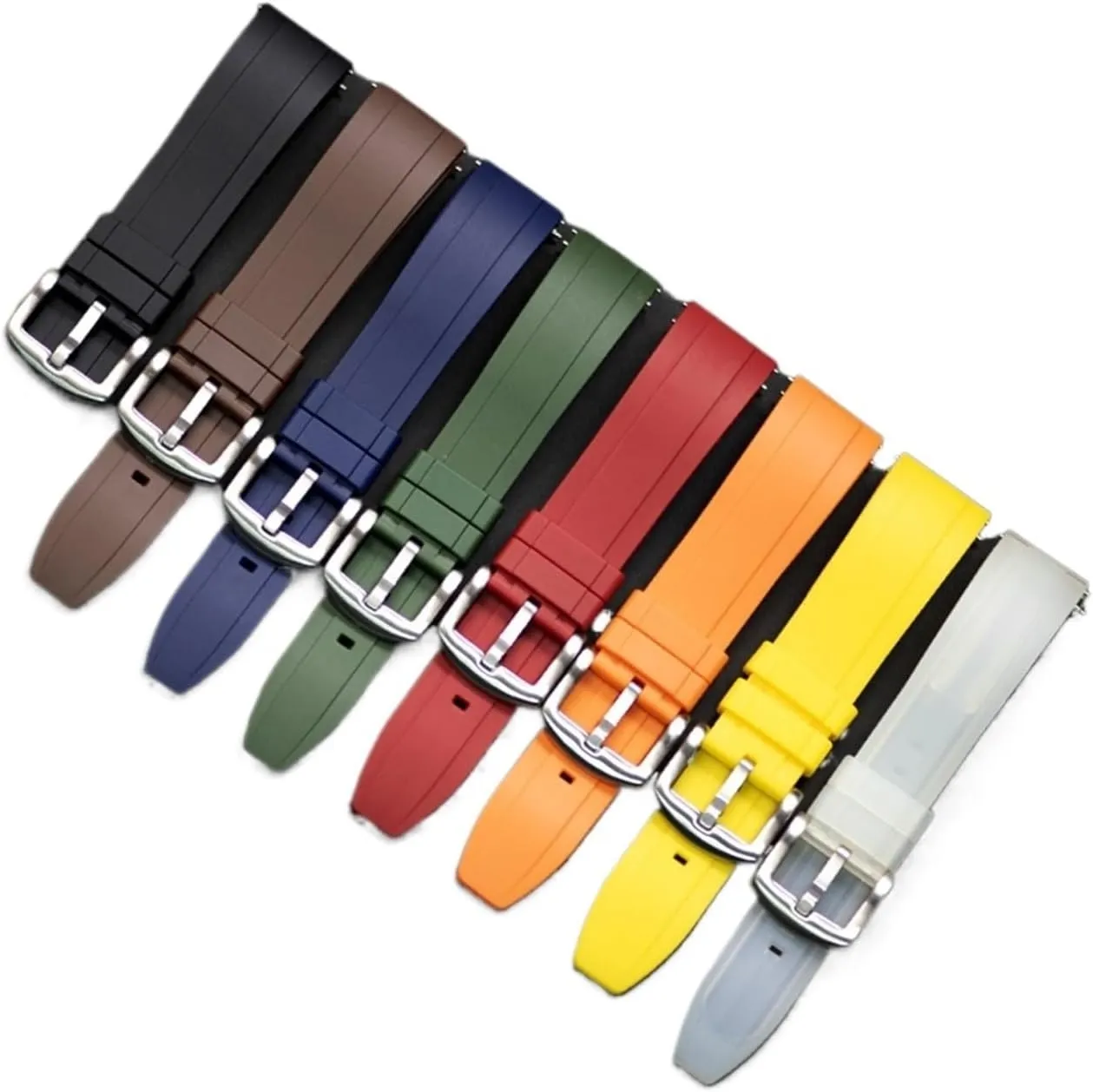 Silicone Rubber Watch Straps 20mm 22mm 24mm Waterproof Diving accumulate bottle irregular skeletally slippery reelect Men Watches Accessories HFERHT Quick Release Watchbands Quality 