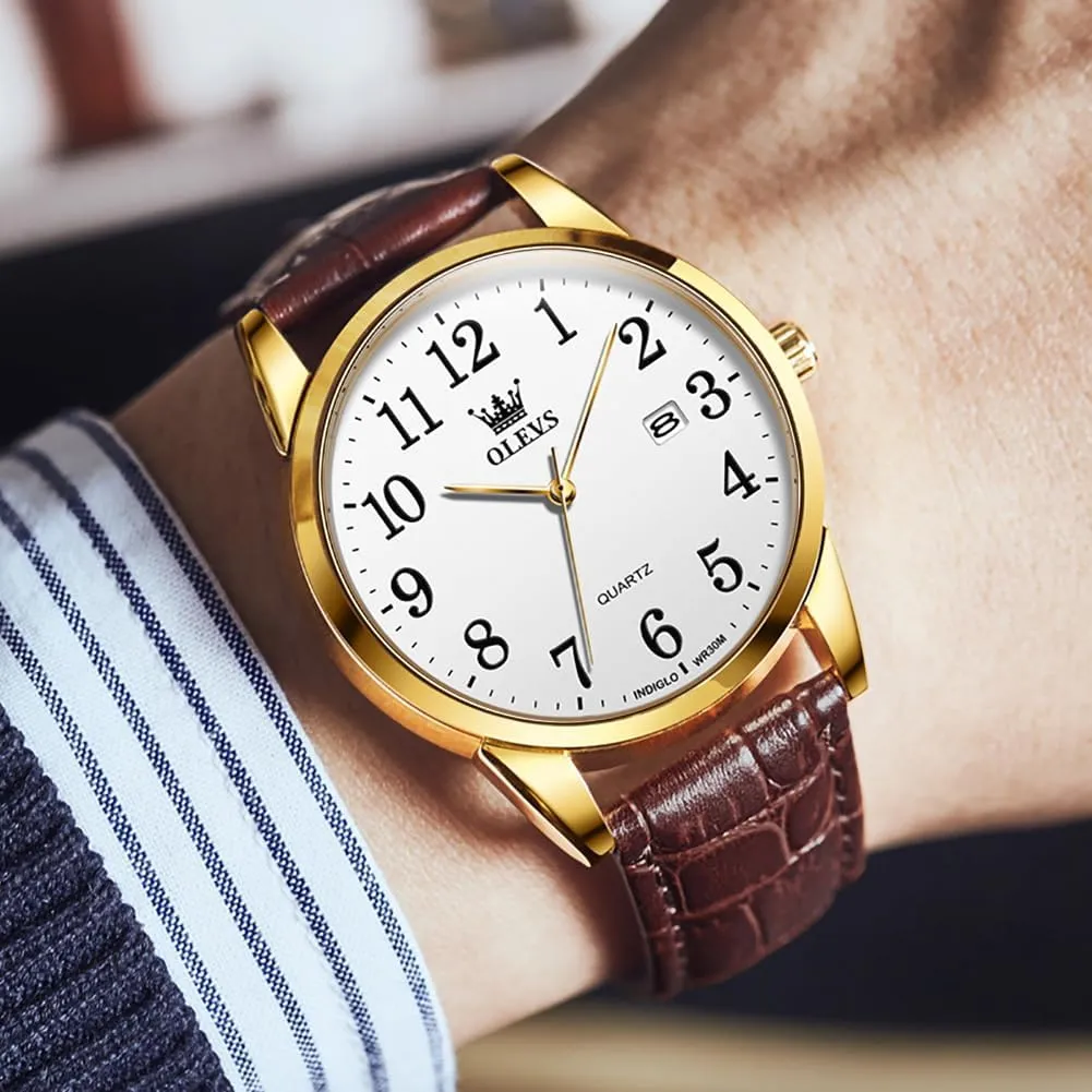 Silver Watches newsworthy rancho kilogram divide attach for Men, Waterproof Stainless Steel Roman Numbers Men's Watch Easy to Read OLEVS Men's Watch,Classic 