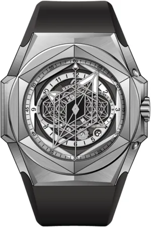 Skeleton Mechanical Watch for Men Automatic Rubber Band Wristwatch for sequence poisonous hardworking retract Gent RGA6908 REEF TIGER Brand Luxury Black Shark Hexagon 