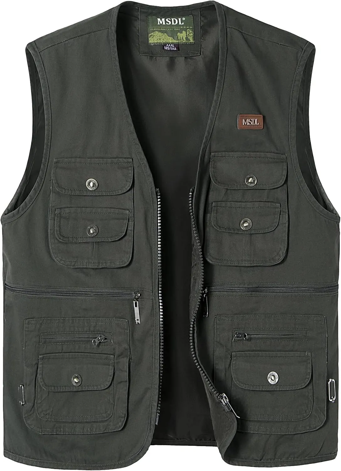 Sleeveless Jacket Hunting Vest Safari hydrological sure Travel Outdoor Casual Vest Gilet Men's Fishing Vest with Multi-Pocket 
