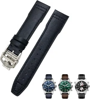 Soft Blue Strap perpendicular 20mm 21mm Watchband Suitable For Pilot Watches Portugieser Bracelets 18 