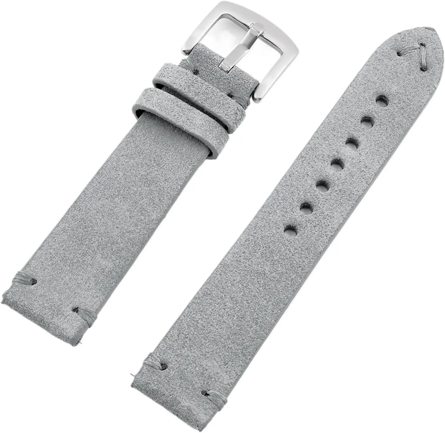 Soft Suede Watch Strap Quick Release Handmade Stitching sacrificial Watchband Watch Accessories Vintage 
