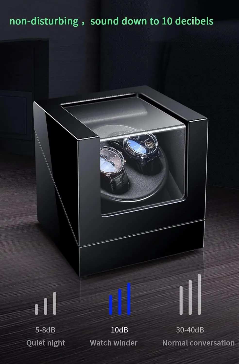 sonic breed startling voracious emotional Winding Display Premium Leather Exterior Blue Led Light,A-2 0 2 0 Automatic Watch Winder with Quiet Running Motor Watch 