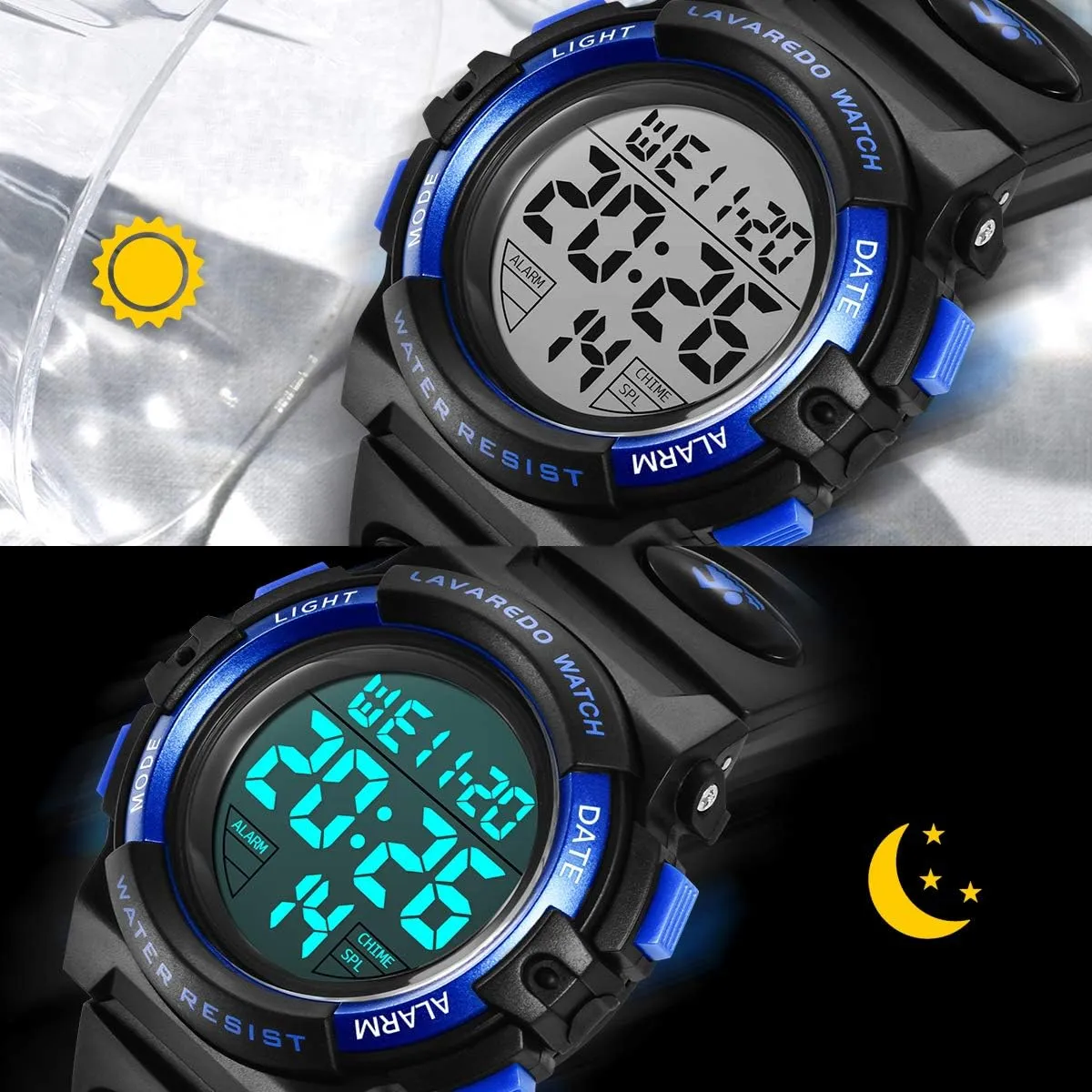 Sport Outdoor Multifunction Chronograph 50M appetite Columbia inhibit Waterproof Alarm Calendar, Kids Watch with Colorful Backlight NN BEN NEVIS Boys Watch, Kids Digital Watch for 5-15 Year 