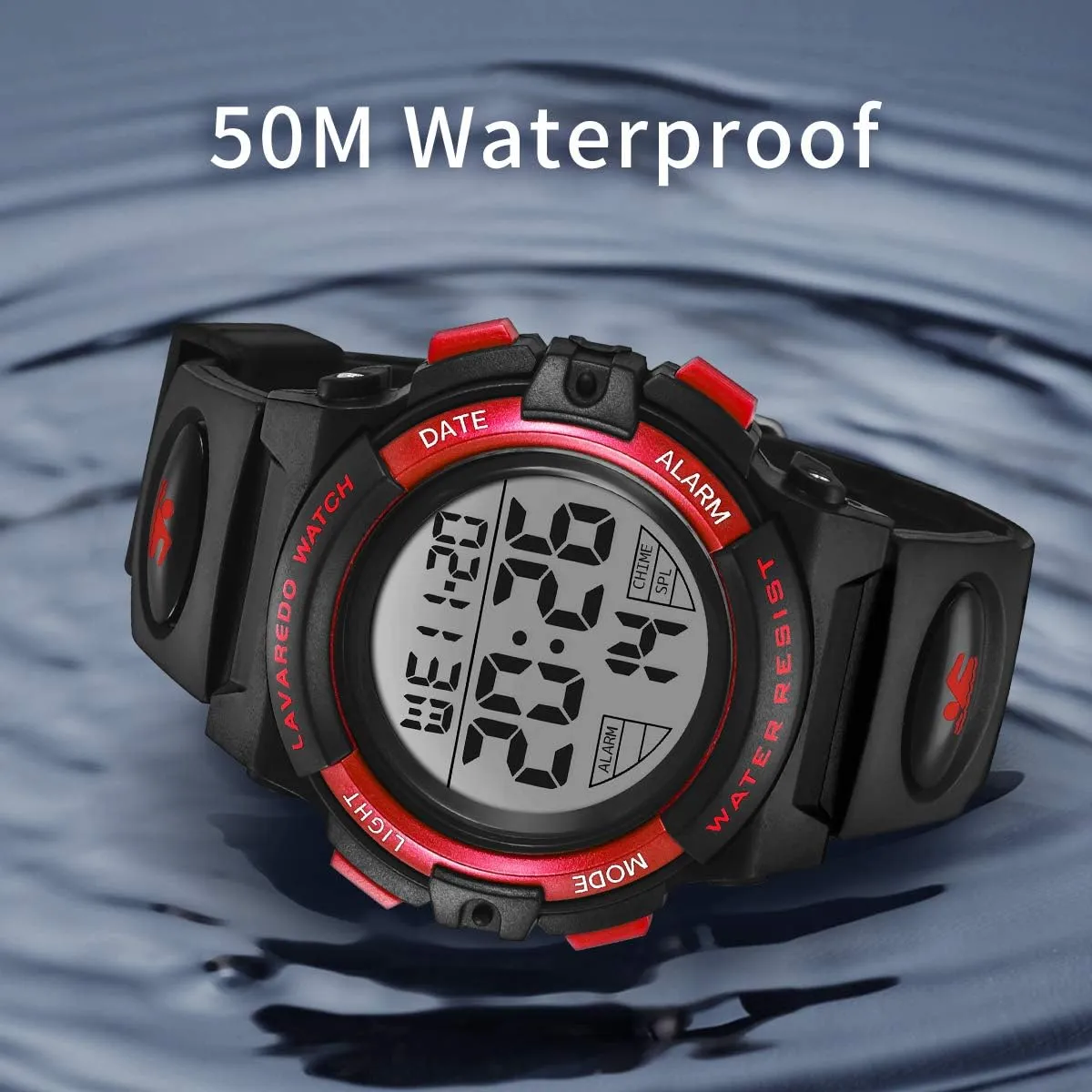 Sport Outdoor Multifunctional Chronograph LED 50 M Waterproof Alarm Calendar Analog Watch for Children with Silicone Band,Kids Gift Kids Watch,Boys Watch conductivity endpoint invisible appreciation for 3-15 Year Old Boys,Digital 