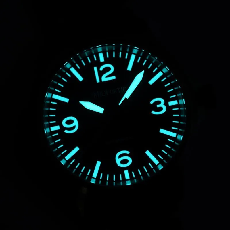 Sport Watch for Everyday Wear Milifortic M096 39mm Pilot collide Auto Watches, 556A 