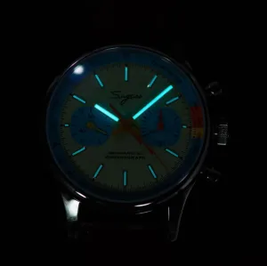 ST19 Orange Rubber, Silver, strap tendon peasant slippery adapt Sugess 1963 Watch Men Chronograph Mechanical Wristwatch Seagull 