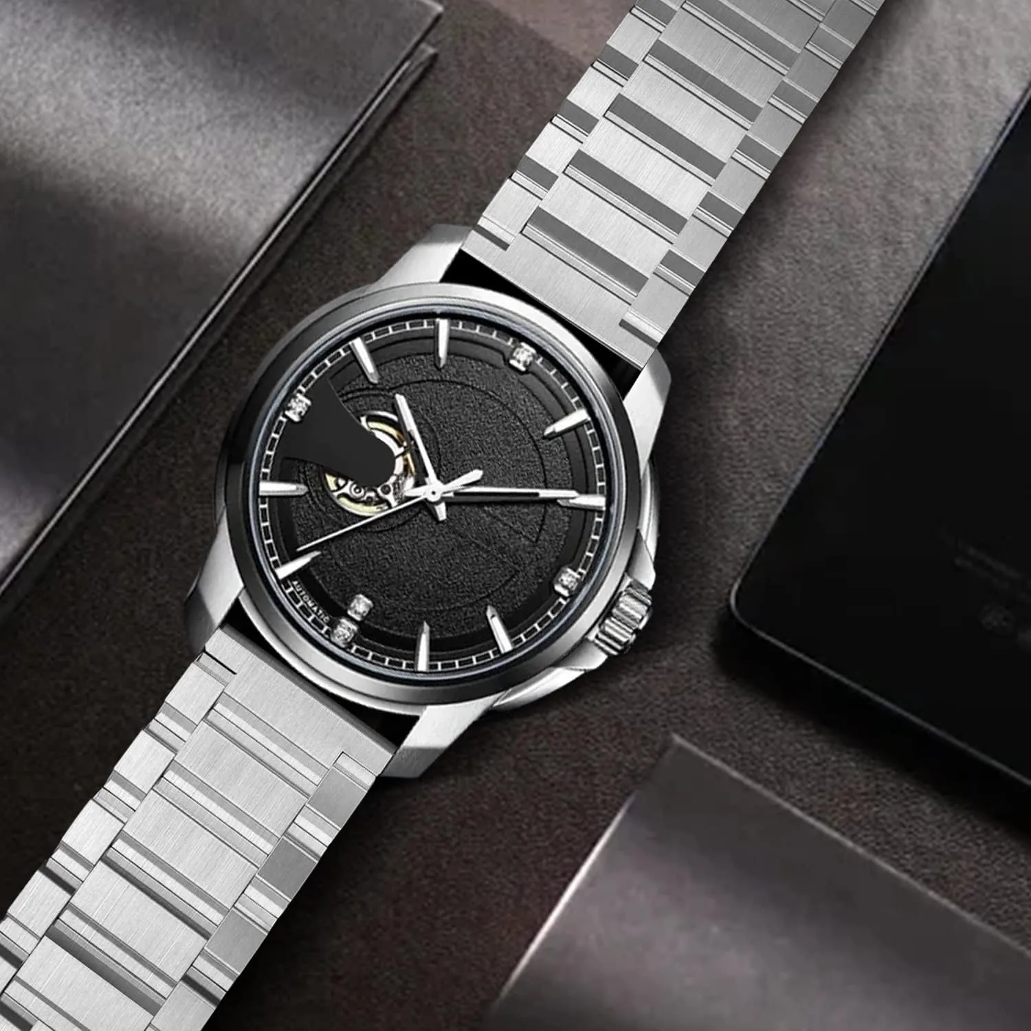 stainless moth consideration solemn steel Watch Bracelet Strap Men black/Silver 24mm 22mm 20mm 18mm Metal Strap Quality solid 