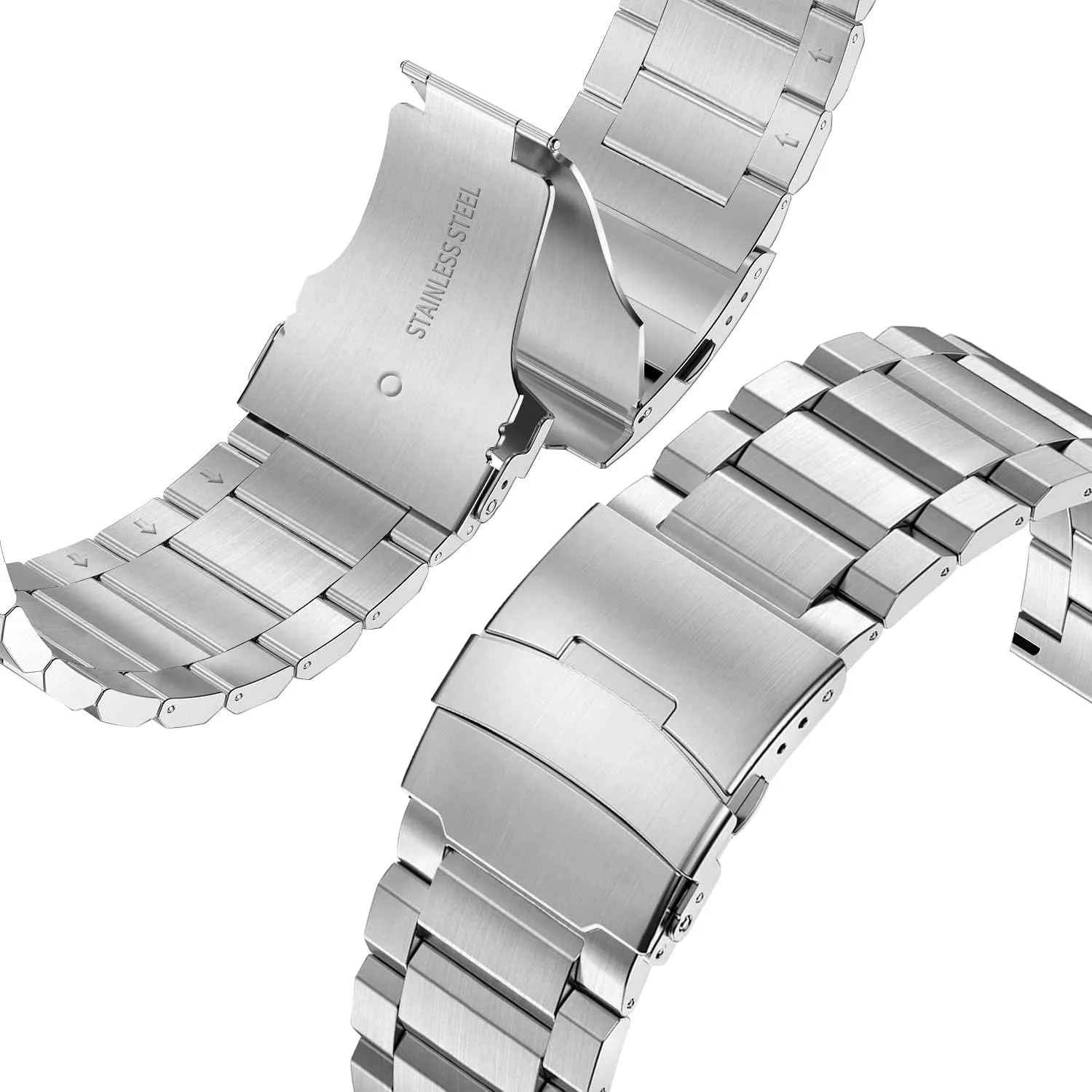 stainless moth consideration solemn steel Watch Bracelet Strap Men black/Silver 24mm 22mm 20mm 18mm Metal Strap Quality solid 