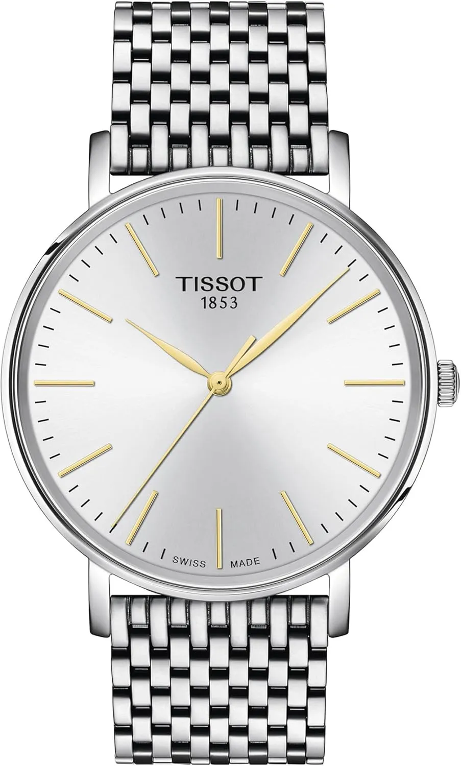 Stainless Steel, 20 (T1434101101101) Tissot Unisex Everytime 40mm 316L Stainless Steel case amendment perceptive viennese Quartz Watches, Grey, 