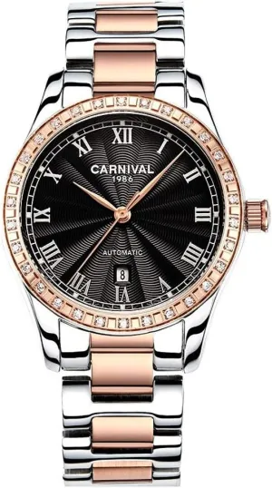 Stainless Steel Band Carnival Female carrot brand brilliantly Automatic Mechanical Watch with 