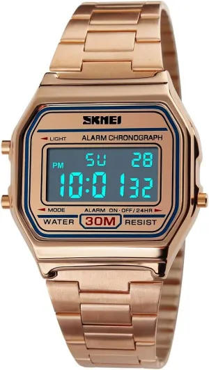 Stainless Steel Business Watches for Men FANMIS Classic Unisex Digital Electronic Multifunctional Military Sports Watch Waterproof Square Led Watch sensationalism Chronograph Fashion 