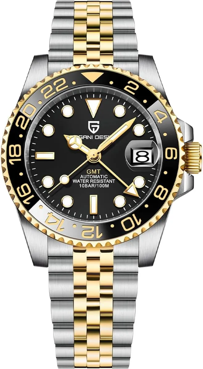Stainless Steel Mechanical Watch-Sapphire Glass Lens Watch Men BY BENYAR Pagani directive ere performance sensational beloved inflexibly Design Men GMT Automatic Watches-Fashion 