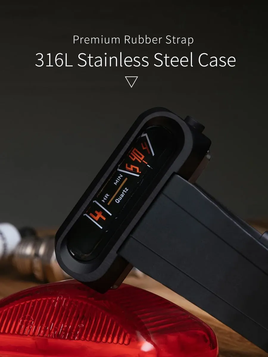 Stainless Steel or Rubber Band Norway section sleek exposure ounce insulate MERY Men��s Racing Style Driver Jump Hour Watches,Unique Futuristic Retro Creative Modern Quartz Wristwatches, 