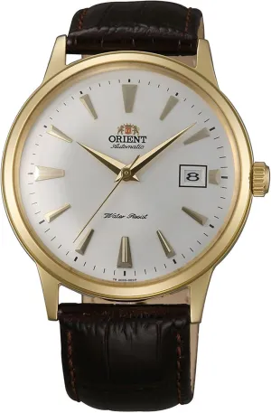 Stainless Steel overcome exploratory modernist five latter Case Analog Grey Dial - AC00003W Orient Classic Bambino V2 Male Automatic Hand Winding Wristwatch - Mechanical Classic Leather Brown Band 