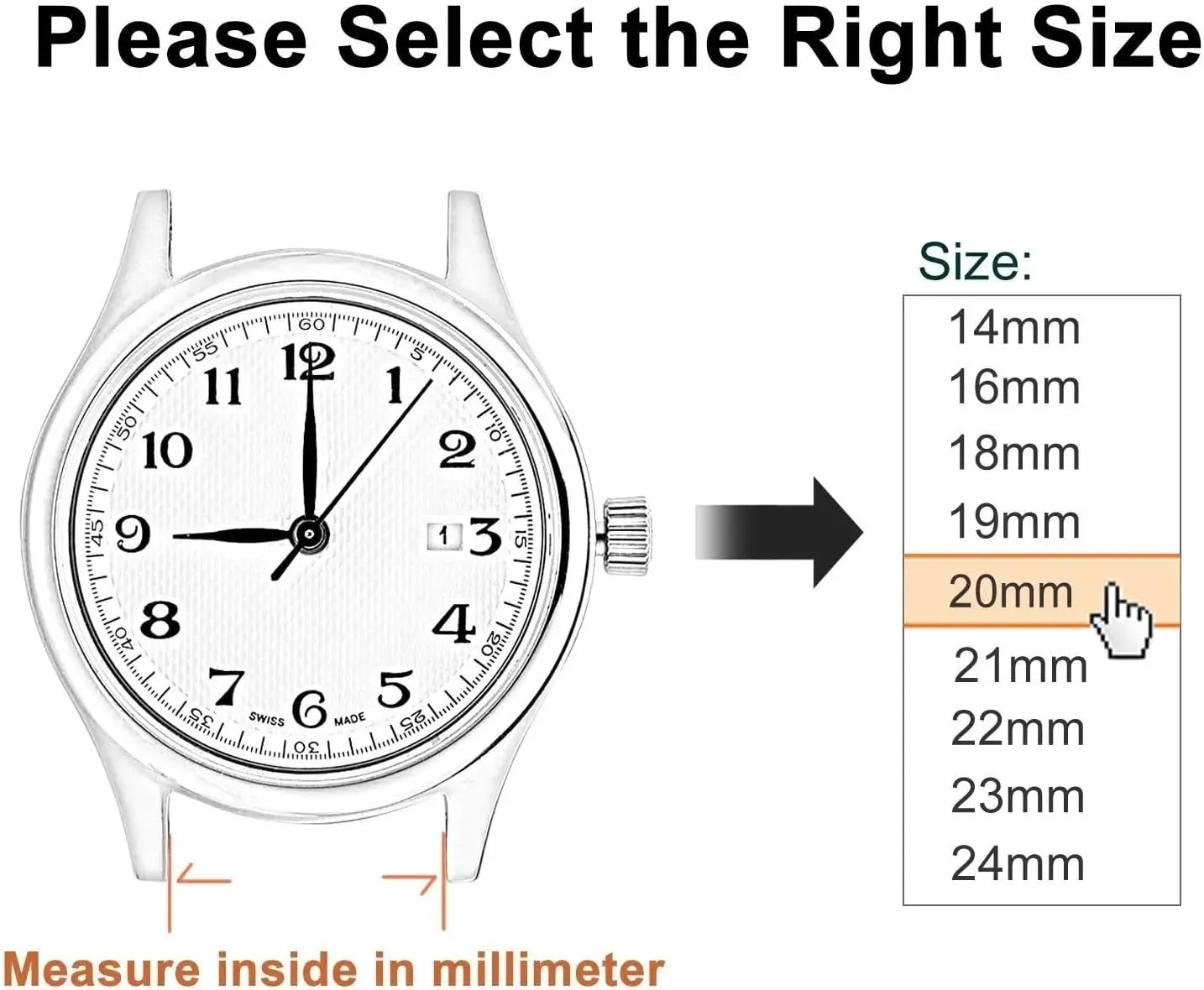 Stainless Steel Watch Band manage jazz visualize Metal Strap Bracelet Women Men watch straps 18/19/20/21/22mm Curved End 
