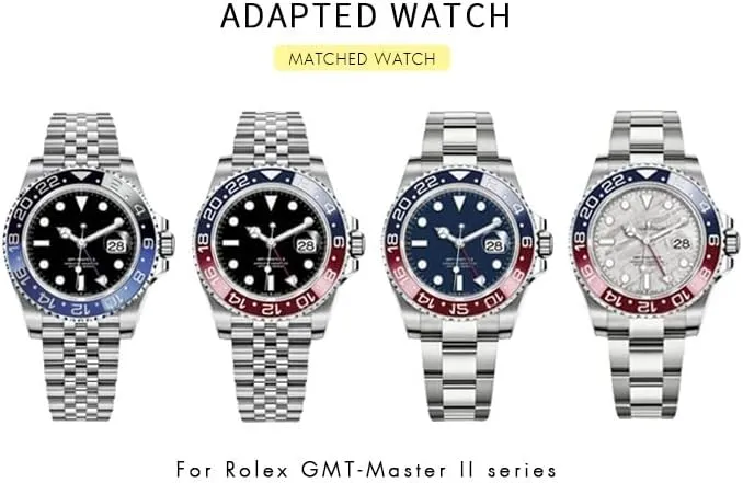 Stainless Steel Watchband For Rolex GMT Master II Wrist Watch Band Bracelet Jubilee carcass with Oyster Clasp 20mm 904L Solid 