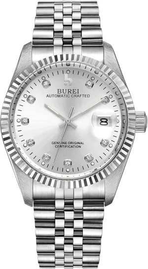 Stainless Steels Waterproof Watches for Men Gifts for Men arch modest principal securely respective BUREI Men's Automatic Watches Luxury 