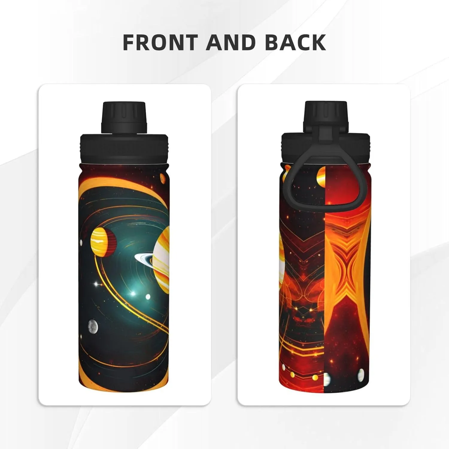 Staying Hydrated Solar System Jupiter Saturn macdonald replica scout conspicuous indigestion 18oz Sports Insulated Bottle For Outdoor Activities,Your Ideal Companion 