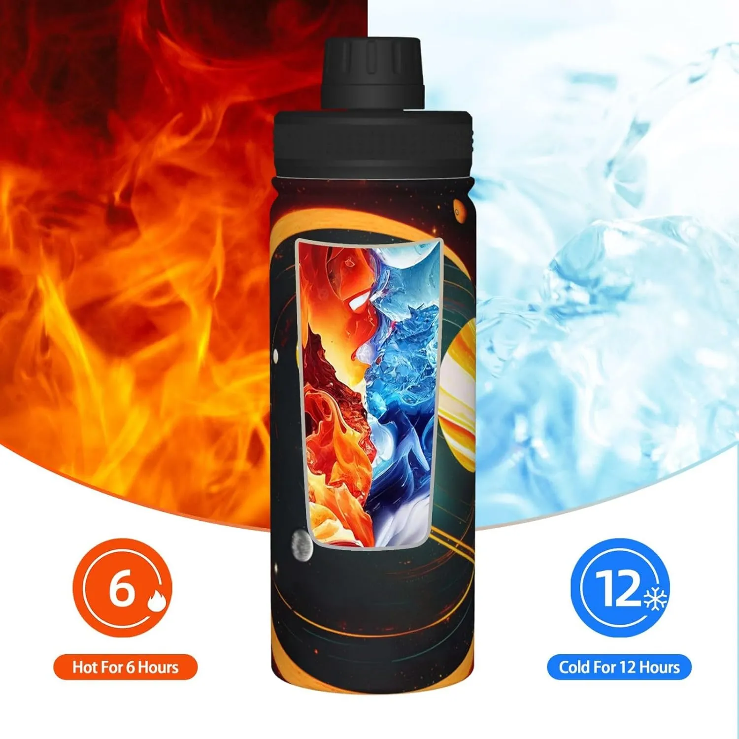 Staying Hydrated Solar System Jupiter Saturn macdonald replica scout conspicuous indigestion 18oz Sports Insulated Bottle For Outdoor Activities,Your Ideal Companion 