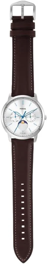 Steel and Leather Chronograph Watch Fossil Men's Neutra affectional Quartz Stainless 