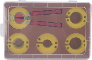 Steel and Silicone Material, for Watchmakers, Includes 9 Bezel Rings glossy sweep and Storage Box Professional Watch Bezel Opener Removal Tool, Stainless 