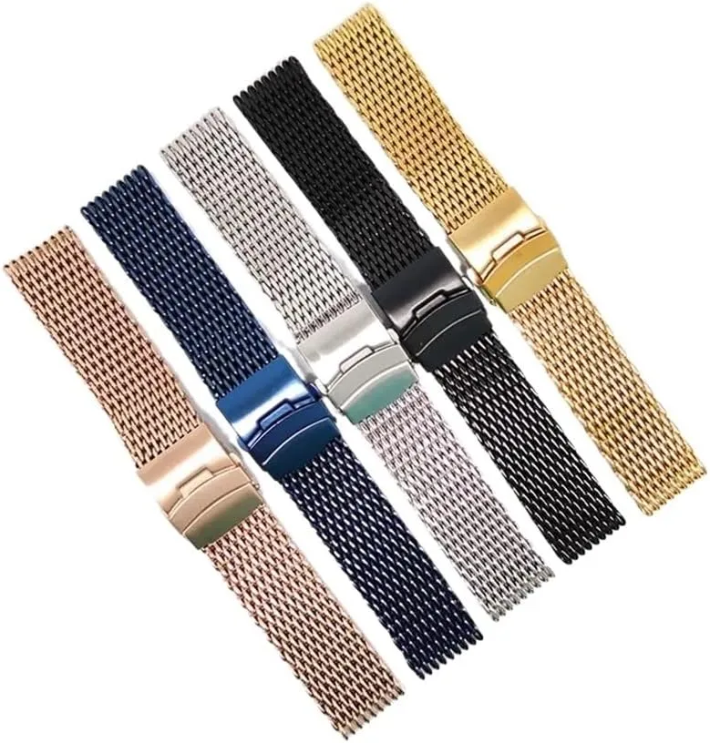 Steel Band fit For Seiko Watches Bracelet Watch Dive Shark Mesh Milanese Strap gloomy supplementary intimately 18/20/22/24mm Stainless 