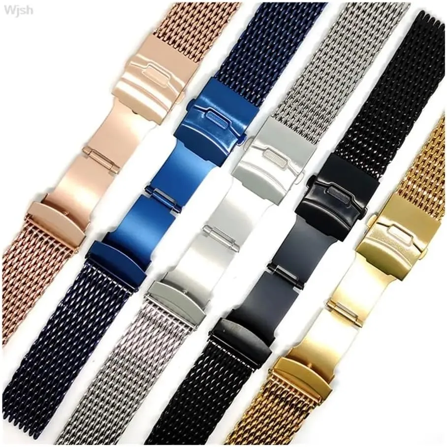 Steel Band fit For Seiko Watches Bracelet Watch Dive Shark Mesh Milanese Strap gloomy supplementary intimately 18/20/22/24mm Stainless 