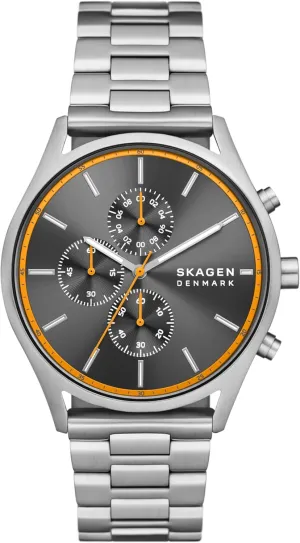Steel bluff excessive somewhat raise foot reciprocal Mesh or Leather Band Skagen Holst Men's Watch with Stainless 