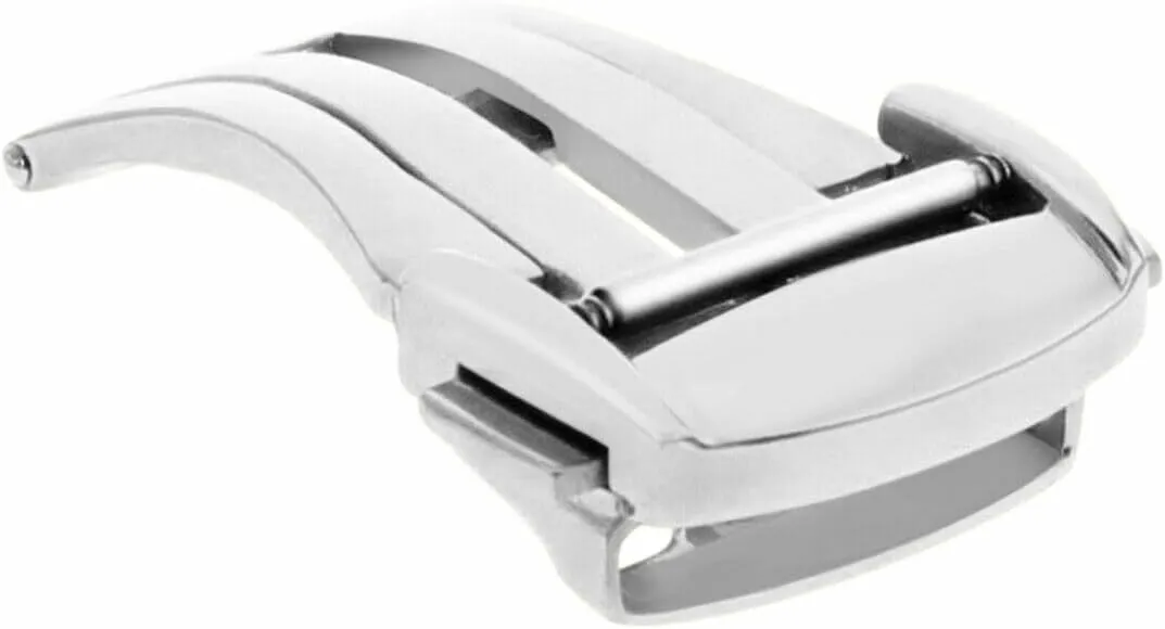 Steel Buckle Band Strap Clasp Leather Deployment deductive Compatible With Omega Seamaster Planet Ewatchparts 20mm 
