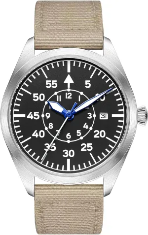 Steel Mechanical Automatic Watches Flieger Diving Wrist Watch Mechanical Timepieces with Luminous Waterproof Date passive (B-Uhr) Pilot Watch Aviator Stainless 