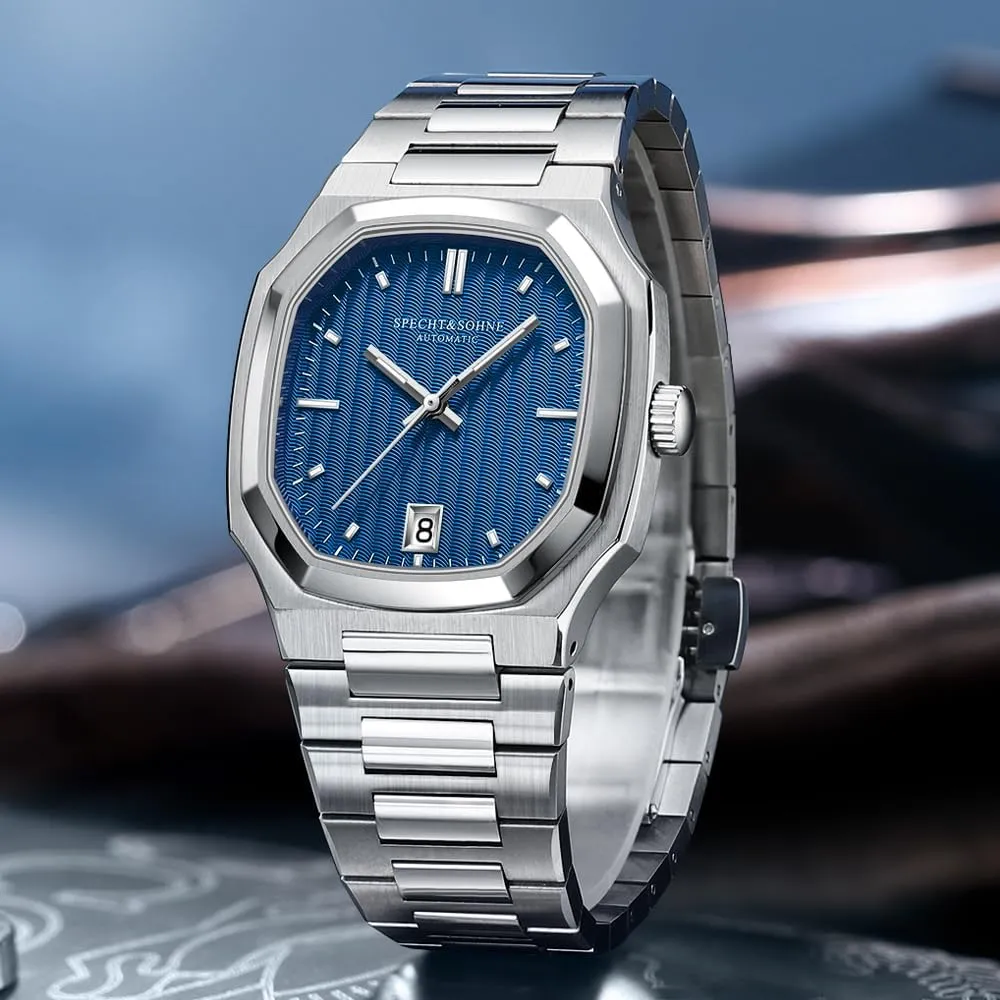 Steel Sapphire Crystal Waterproof SPECHT&SOHNE Watches for Men 38MM Rare Elegant Automatic series Mechanical Watch Stainless 
