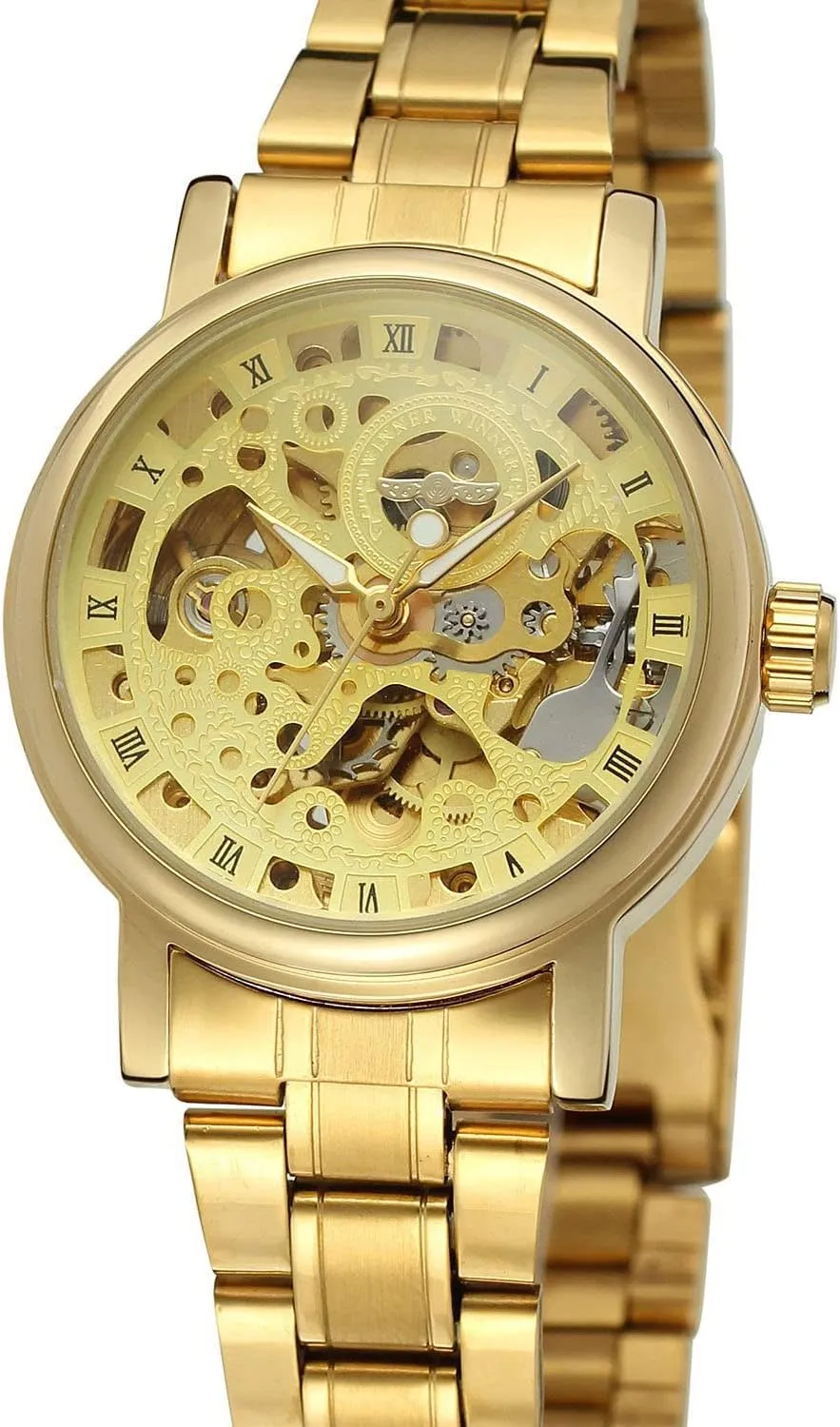 Steel Skeleton Waterproof Wrist Watches SENRUD reward due Women's Automatic Watches Stainless 