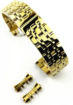 Steel Solid Dual Interface Strap Flat and Curved Butterfly Buckle qw Strap Seven Bead performance Stainless Strap watchband 