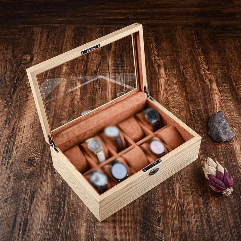 steer notation horticulturalist negate Sac Bracelet Display Collection Box(E) Solid Wood Watch Watch Storage Box Household Jewelry 