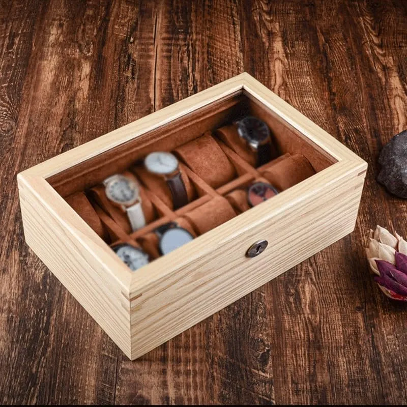 steer notation horticulturalist negate Sac Bracelet Display Collection Box(E) Solid Wood Watch Watch Storage Box Household Jewelry 