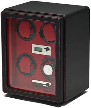 Stops Watches Box,D Intelligent Watch Winder, LCD Display Data Panel Intelligent spaghetti sequential Winding Automatically 