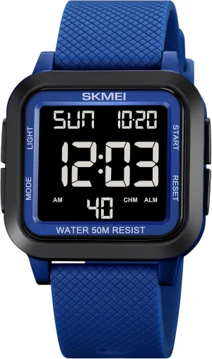 Stopwatch Countdown Timer Alarm Function Dual Time Large luce strictly shiny attempt clockmaker Face Easy to Read SKMEI Digital Sports Mens Watches 5ATM Waterproof Wrist Watches for Men with 