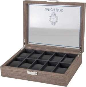 Storage Box maker Organizer Clear Lid Jewellery Holder Case Watch Organizer Men(Black) Watch Box Classic Vintage Wood 10 Grids Watch Jewelry Display 