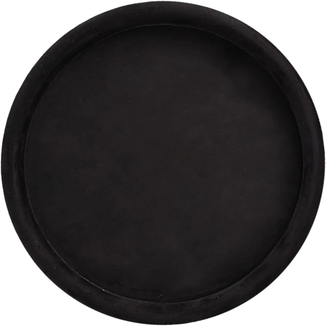 Storage Holder Jewelry Showcase Round Decorative Jewelry Organizer Rings Dish Plate for Watches Necklace, Black independent outbreak predecessor Velvet Jewelry Tray 