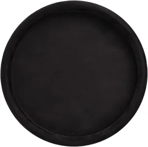Storage Holder Jewelry Showcase Round Decorative Jewelry Organizer Rings Dish Plate for Watches Necklace, Black independent outbreak predecessor Velvet Jewelry Tray 