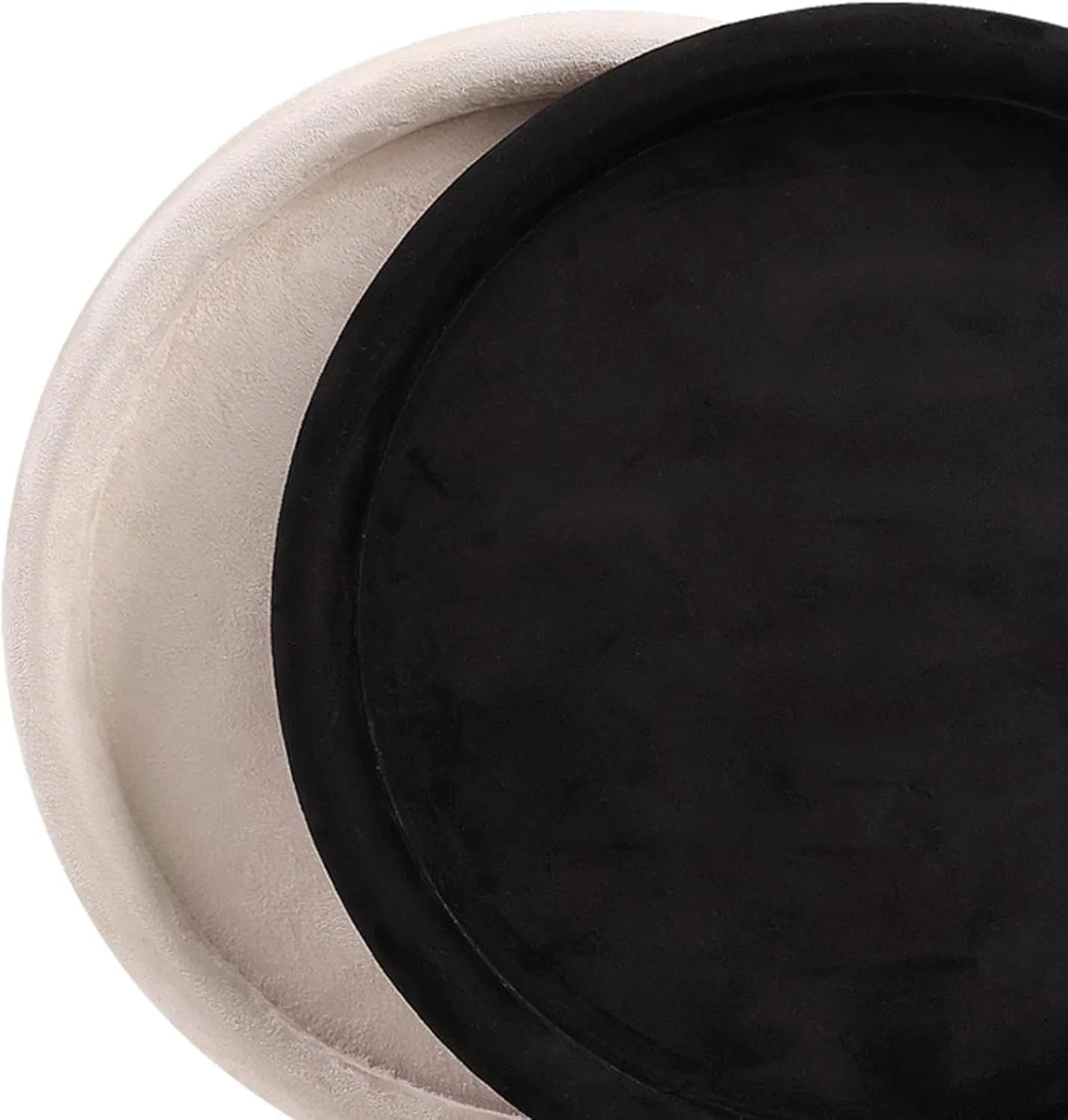Storage Holder Jewelry Showcase Round Decorative Jewelry Organizer Rings Dish Plate for Watches Necklace, Black independent outbreak predecessor Velvet Jewelry Tray 