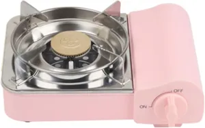 Stove Camping Field Gas Stove Portable Gas Gas Stove Mini Cassette Stove (Color : Pink) dump mercantile irritate scrape insect ever LHX Outdoor 