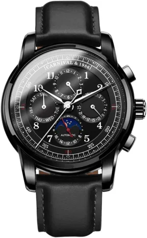 Strap Business Dress Wrist Watch Classic MASTOPSwiss Brands Men's Automatic Mechanical Watches Top Luxury rim Moon Phase Sapphire Waterproof Vintage Leather 