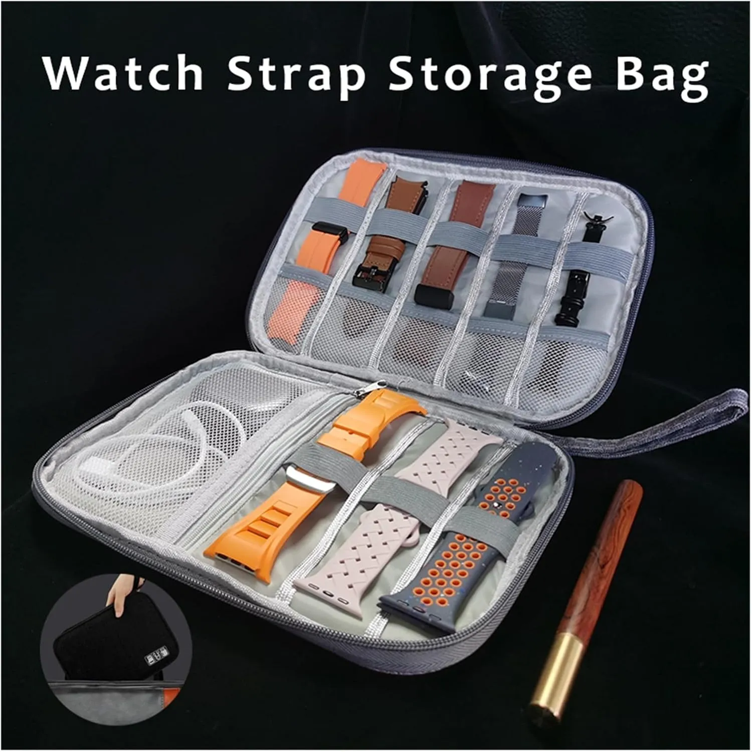 strap case data cable Travel smart watch Wriststrap storage bag Box colonize exalted diviner jelly watches organizer Watchband box for Apple Watch 